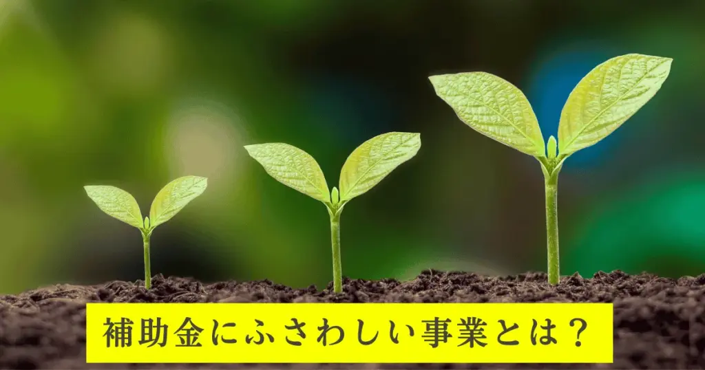 補助金にふさわしい事業